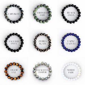 Charm Gemstone Bracelets | Colorful Stretch Stone Bracelets | Bracelet Stack | Gift for Her Bracelets Friendship Bracelet | Crystal Bracelet image 6