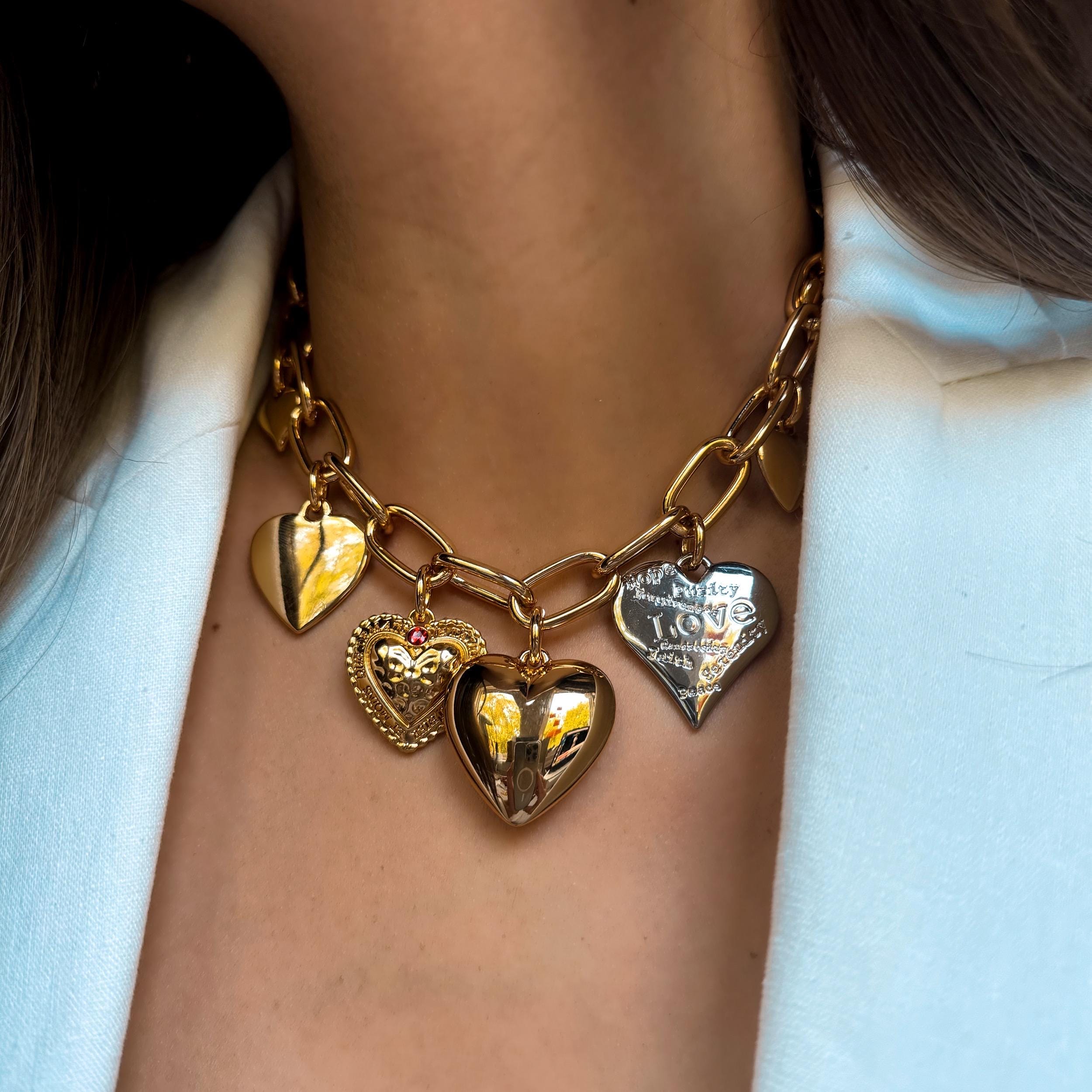 Gold Queen of Hearts Charm - Etsy