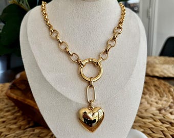 Bubble Chunky Heart Necklace | Jewelry Gifts Jewelry Gift Resort Jewelry | Galentine's Gift | Wholesale Jewelry | Boutique Jewelry