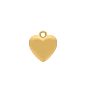 Small Puffy Heart Charm 20mm