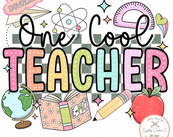Checkered Teacher Png•Rainbow Teacher PNG•Cute Teacher PNG•Back To School•Teacher Uvdtf Design•Teacher Appreciation Png•Bright Doodles•Retro