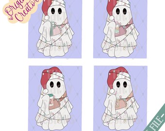Cute Ghost Drinking Coffee Png•Christmas Ghost Png•Ghost Holding Coffee•Ghost Holding Tumbler•Ghost Iced Coffee Png•Christmas Iced Coffee