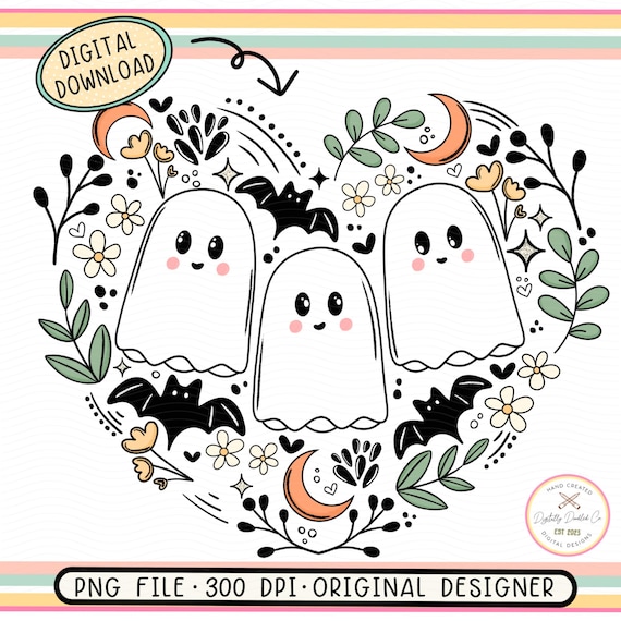 Cute Ghost PNG•Floral Ghost Shirt•Halloween Doodles PNG•Ghosts And Bats PNG•Creepy Cute Png•Floral Halloween Png•Trendy Halloween Uvdtf Png