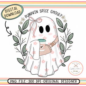Cute Ghost Drinking Coffee Png•Ghost Holding Coffee•Pumpkin Spice Girly Png•Ghost Iced Coffee Png•Coquette Ghost Halloween•Boojee Ghost Png