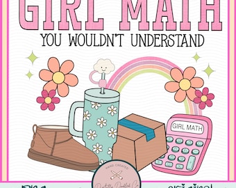 Girl Math Png•Its Basically Free Png•Girl Math Calculator Png•Girl Math University•Girl Math Tshirt Design•Girly Retro Png•Trending Girl Png