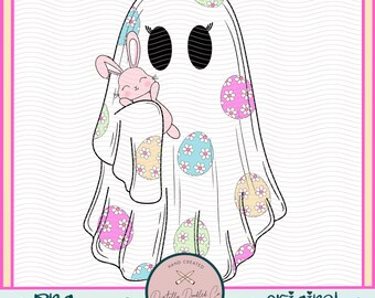 Easter Ghost Png•Bunny Ghost Png•Spooky Easter Png•Ghost Holding Bunny•Pastel Easter Png•Girl Ghost Png•Popular Easter Png•Spring Ghost Png
