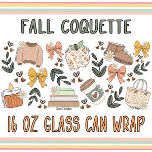 Höstkokett 473 ml glasburk • Bokinspirerad tjejig PNG • Höstvibbar PNG • Kaffeälskarepresent • Pumpakrydda • Bokälskare PNG • Bokinspirerad höst PNG • Boho höst