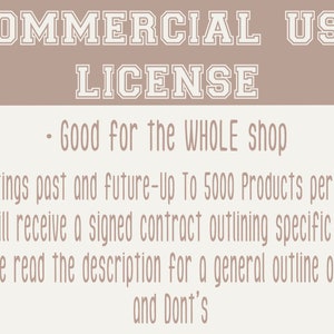 Commercial License for the WHOLE shop