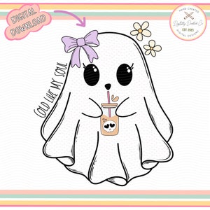 Cute Ghost Drinking Coffee Png•Cold Like My Soul•Ghost Holding Coffee•Coquette Halloween•Spooky Girly•Iced Coffee Girly•Skeleton PNG•Ghostie