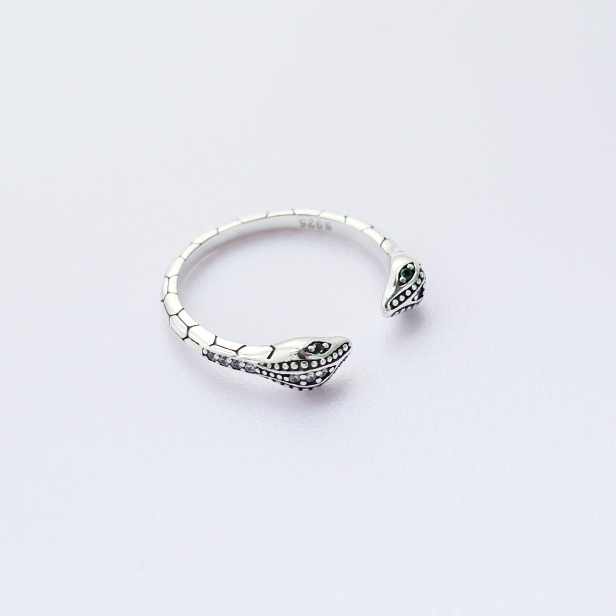 Double Snake Head Ring Adjustable Women/men's Stainless Etsy