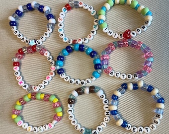 Conan Gray The Wishbone Pajama Show Friendship Bracelets Pack, Mystery or Personalized/Custom Bracelets, Conan Gray Wishbone Bracelets