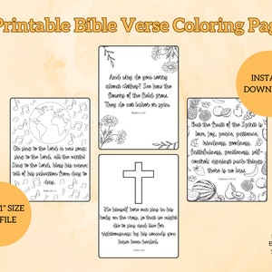 Printable Bible Verse Coloring Pages Set