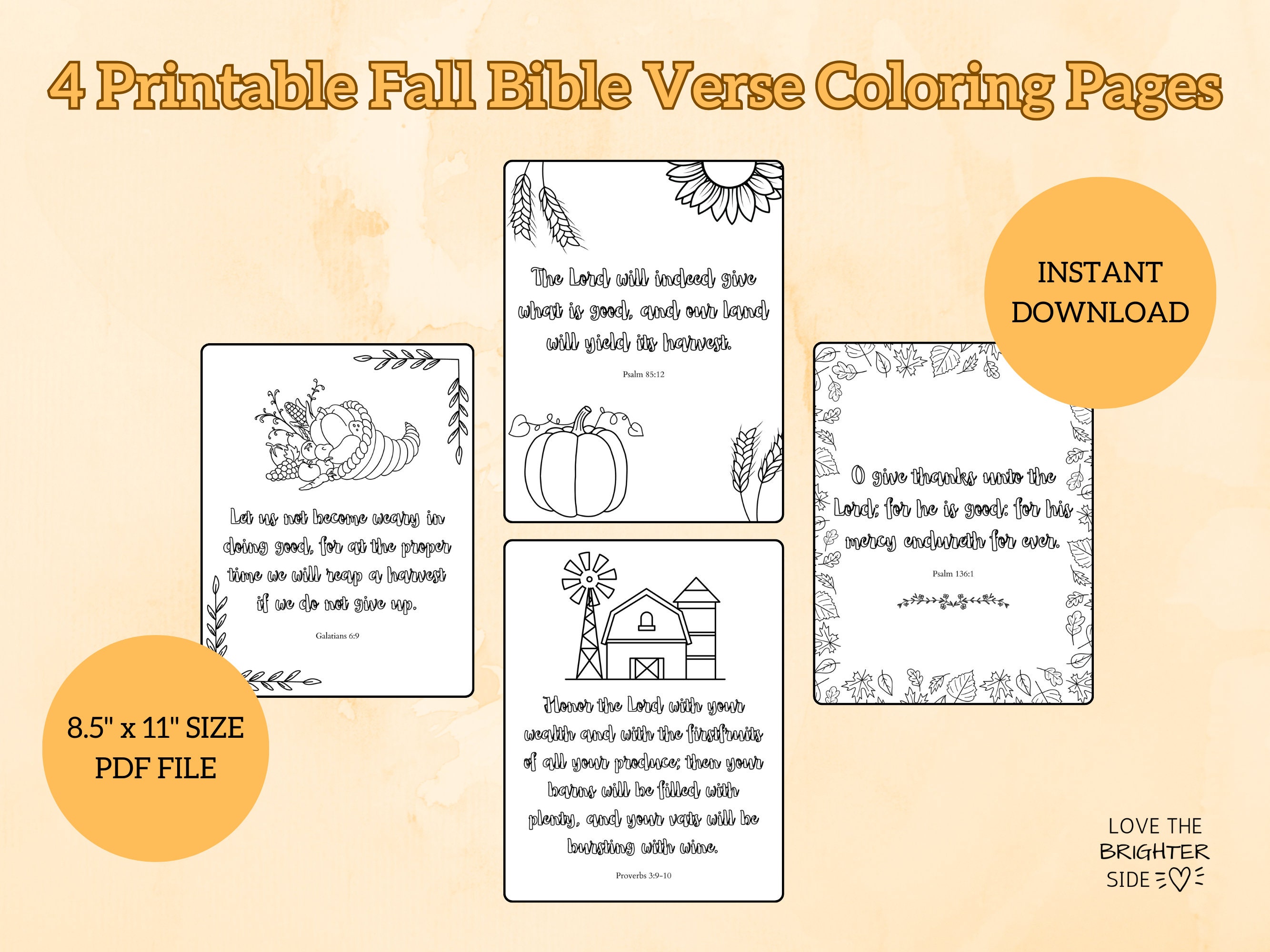 Free Fall Bible Verse Printables