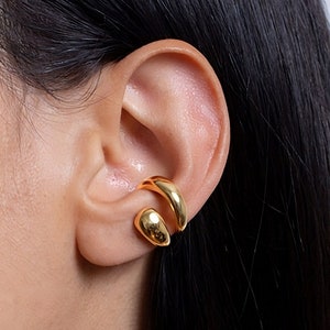 Mens Earrings, Silver Cuff Earrings, Mens 6mm Clip on Earrings, Silver /  Gold Cuff Earrings for Men, Mens Silver Earring, Mens Jewelry Gifts 