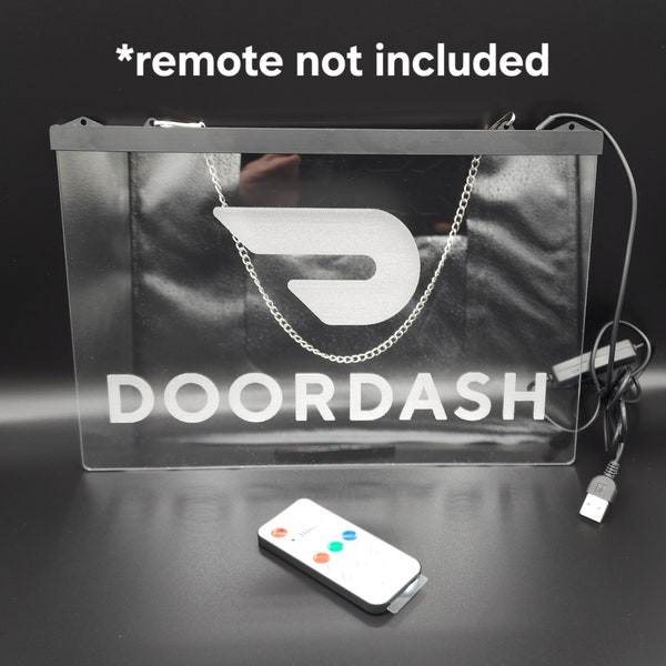 LED Delivery Service Window Sign Doordash Instacart Uber Grubhub Shipt Lyft