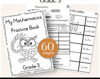 Mi gran cuaderno de matemáticas para tercer grado. Alineado con el currículo CAPS / Editable / Sudáfrica / Derechos de reventa