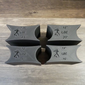 Guitar Fingerboard Radius Dual Sided Sanding Block 3D Printed 2 Various Radius On Each Block 4&quot; Long PLA Plastic