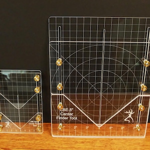 Center Finding Layout Tool Jig Two Sizes Small 10 CM and 8&quot; For Crafters Jewelry Making Guitar Making with Hold Down