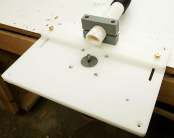 Luthier's Compact Reversible Trim Router Table: HDPE with Fence & Dust Collection