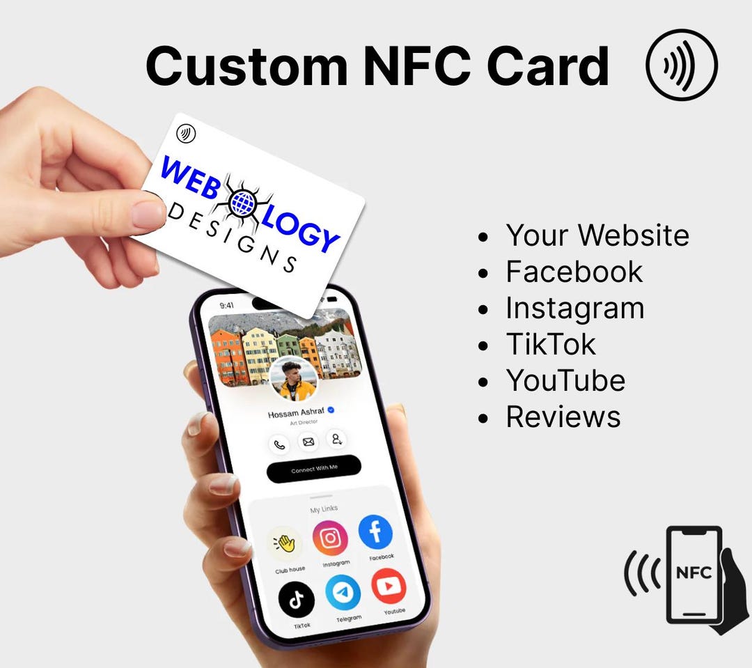 Custom NFC Business Card, QR Code Business Card, PVC Cards, Printed ...