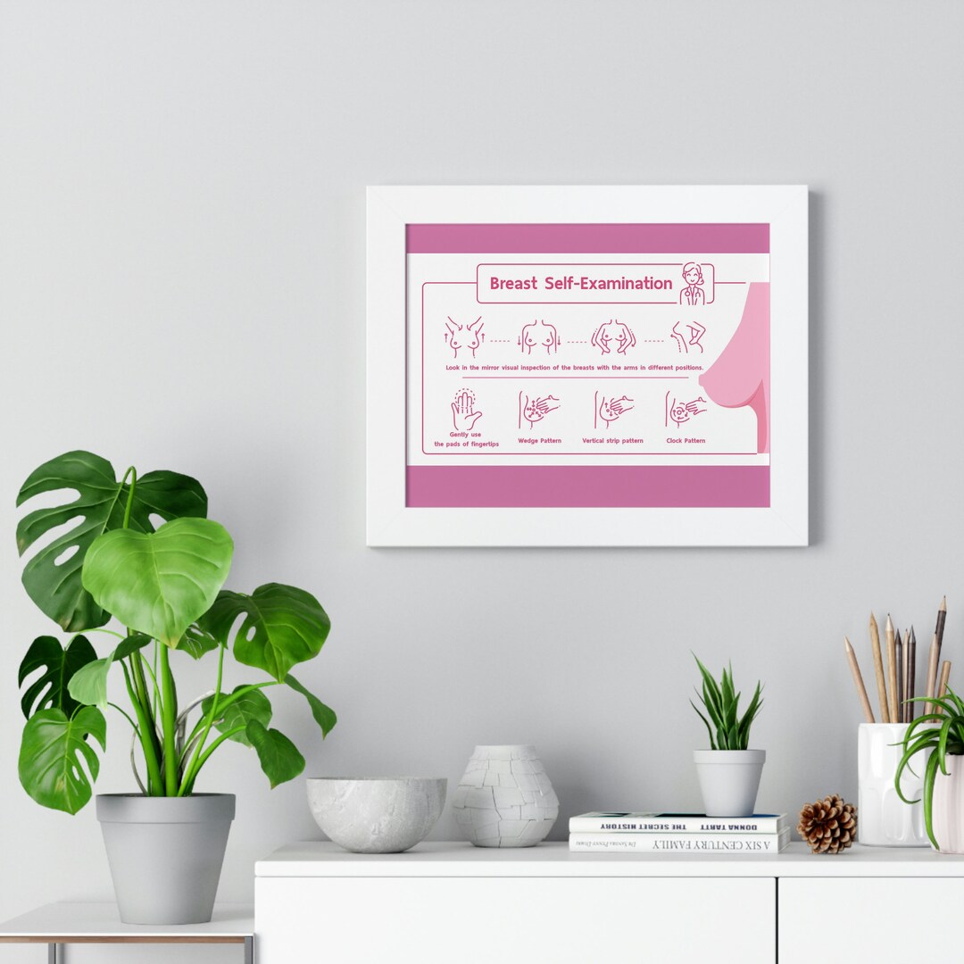 Framed Breast Self-examination Poster-oncology Office - Etsy