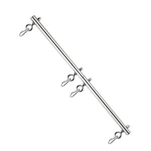 May include: A polished, silver-colored metal bar with multiple small, spring-loaded clips attached. The bar is angled and appears to be a hanging or display fixture. The clips are evenly spaced along the bar's length.