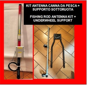 VERTICAL HF antenna portable fishing rod + under-wheel support 3.5-50 Mhz 6-80m 1Kw multiband pep
