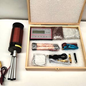 Kit LK 22.01.01KIT + antena de bobina Maquina RIFE PROFESIONAL Zapper Multifrecuencia de Hulda Clark con Electrodos de Cobre Generador de Ondas