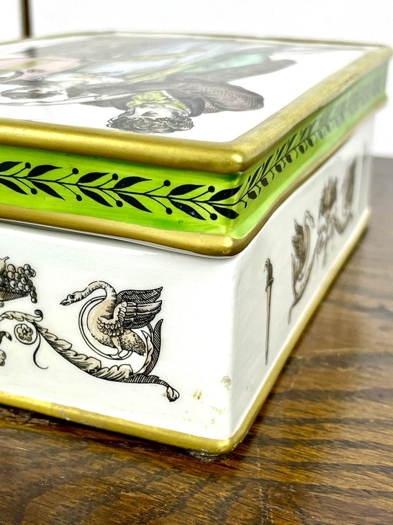 Vintage Dresser Box by Mottahedeh / Italian Pottery T… Gem