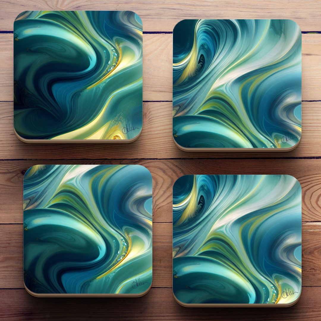 Fluid 14 Design Coaster Bundle Etsy