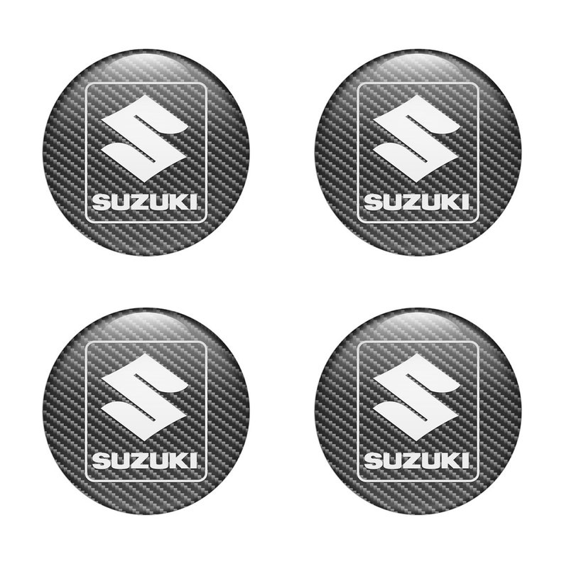 4XAll sizes 3D Suzuki print logo Domed Stickers for wheel image 1