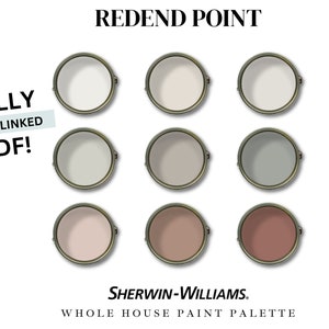 Sherwin Williams Redend Point Whole House Paint Palette (Digital Download)