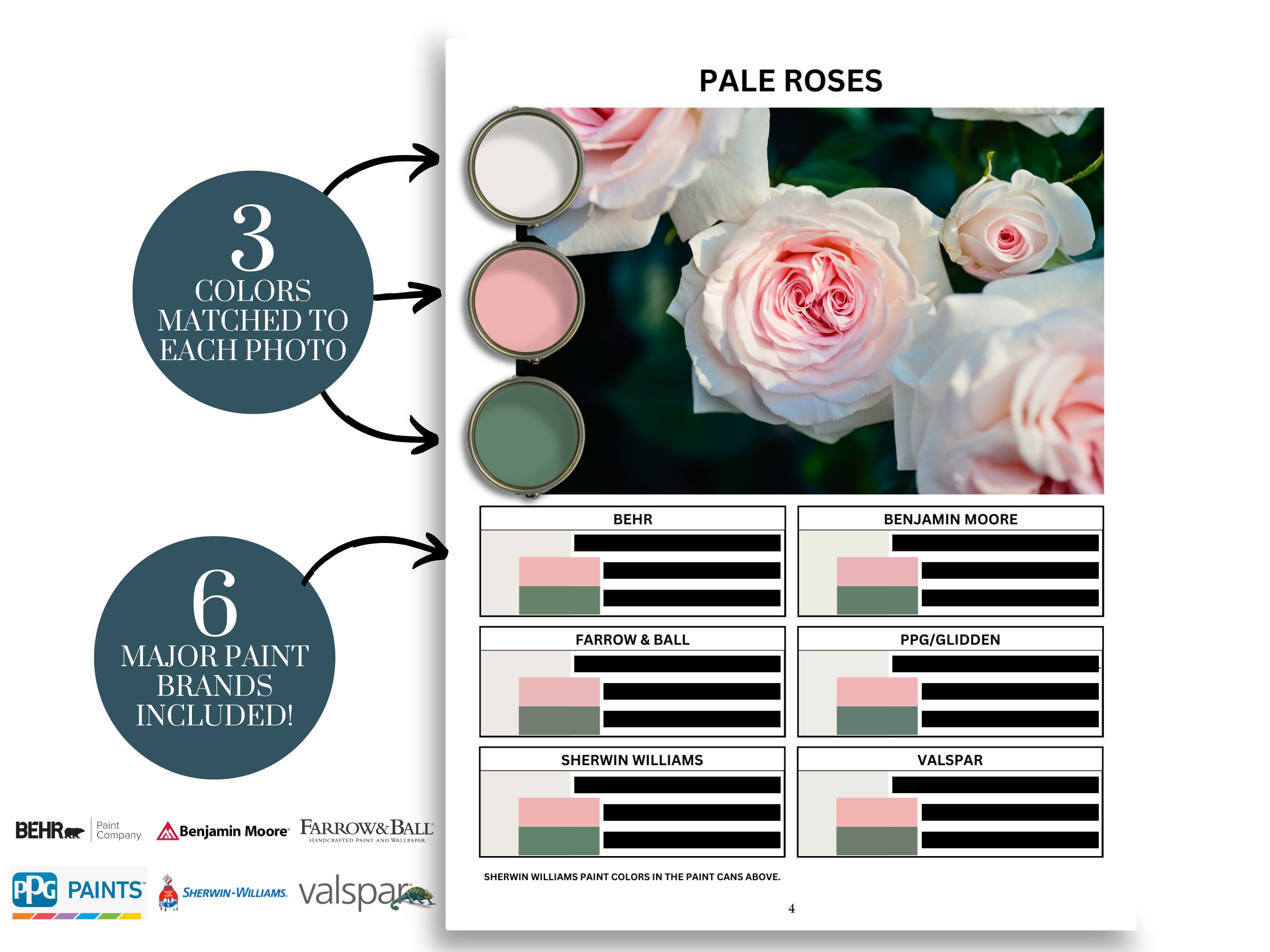 Pink Floral Paint Palette Inspired by Nature Natural Paint Palette