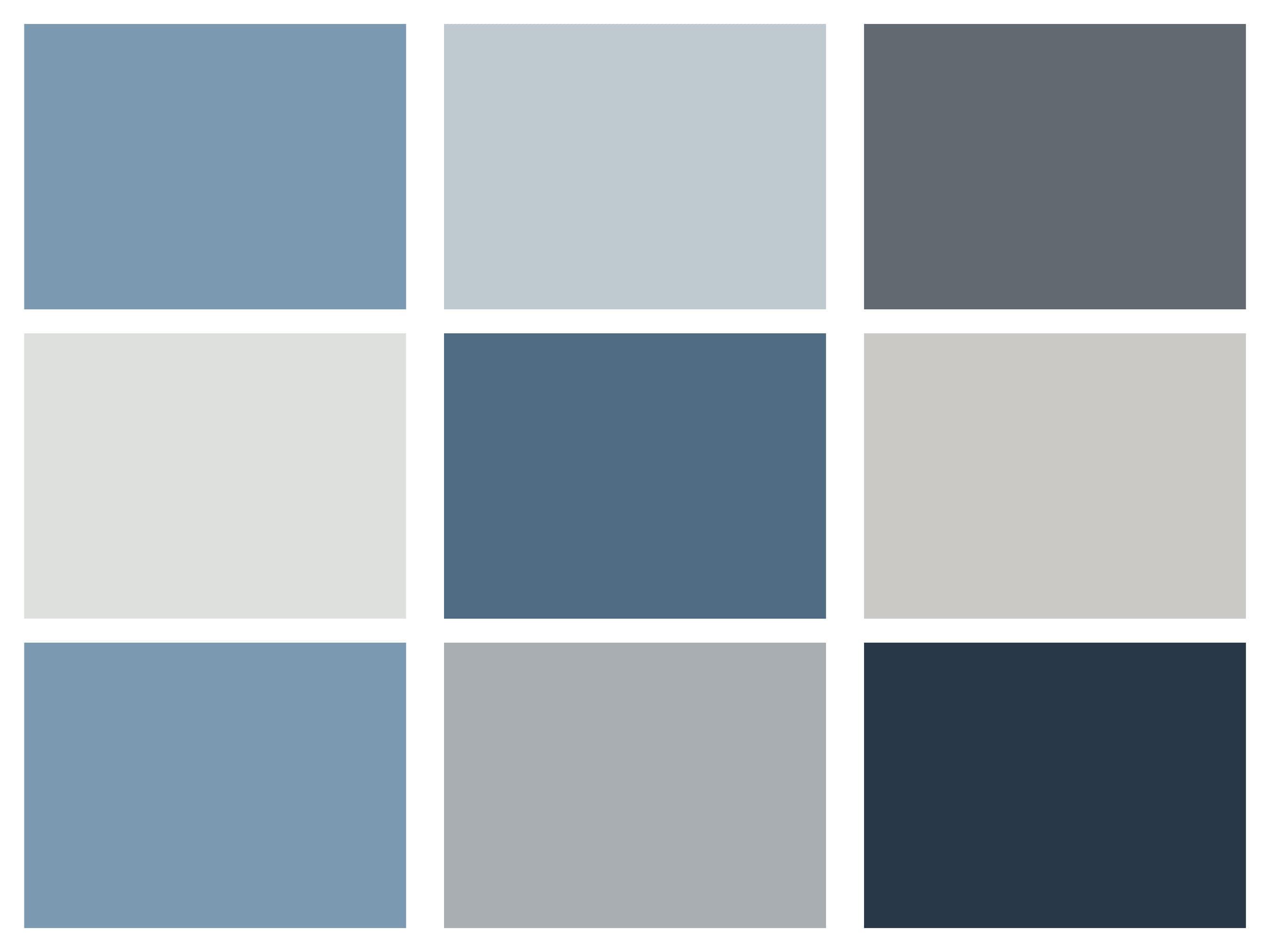 Sherwin Williams Whole House Paint Palette BLUE AND GRAY Paint Color