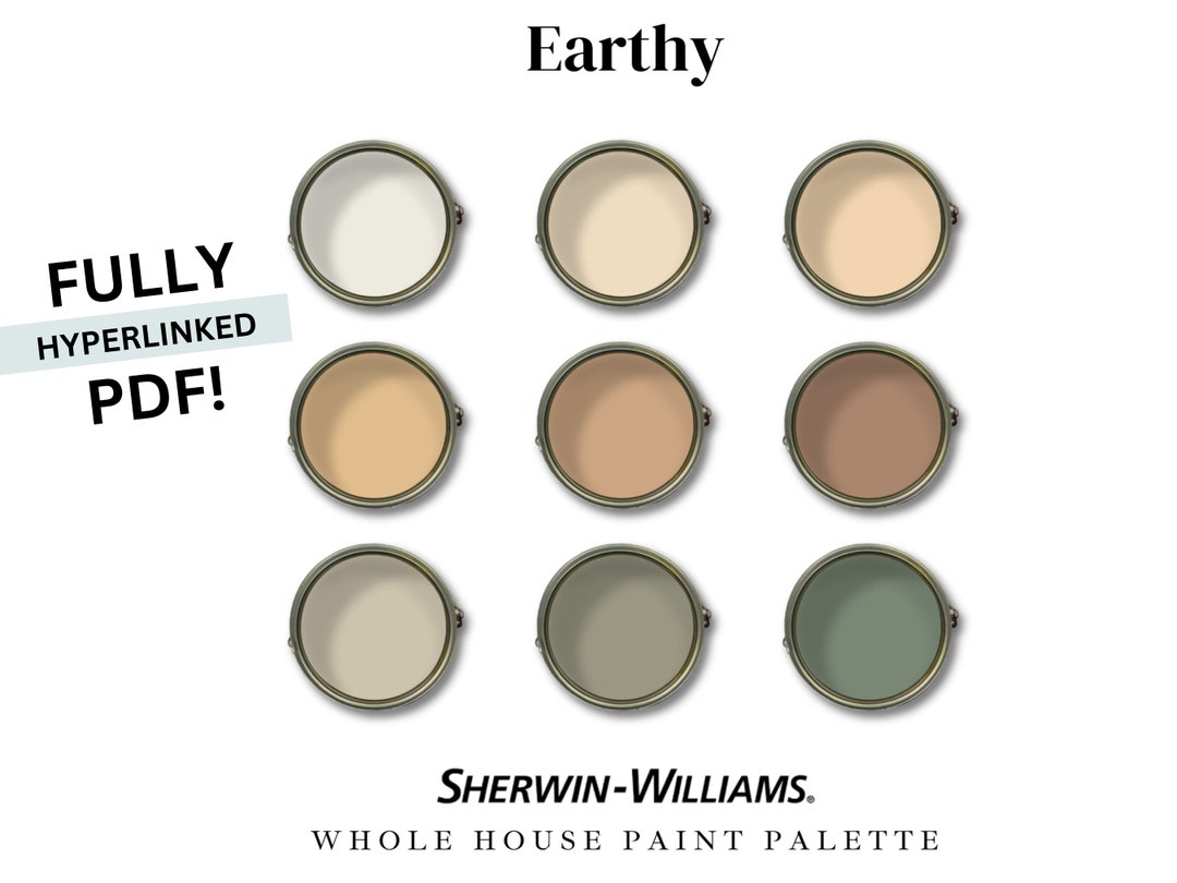 Sherwin Williams Whole House Paint Palette EARHTY Paint Etsy