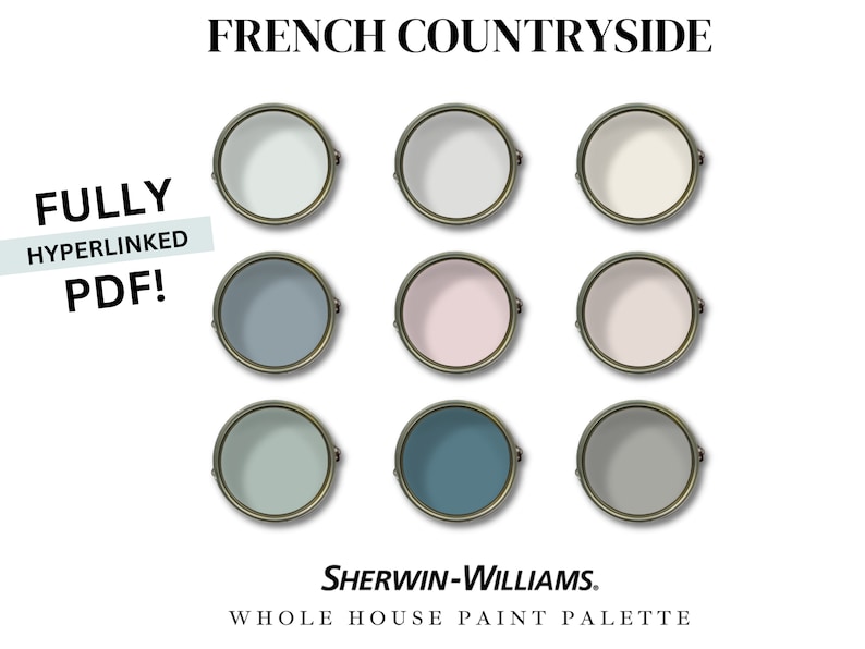 French Countryside Sherwin Williams Paint Palette (PDF) - Etsy
