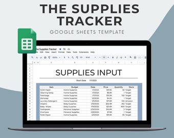 The Supplies Tracker Google Sheet Template
