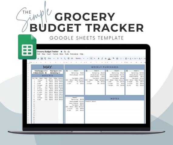 The Simple Grocery Budget Tracker Google Sheet Template