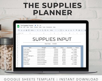 The Supplies Tracker Google Sheet Template