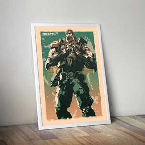 Breach Valorant Poster Valorant  Valorant Poster Gamer Room Decor Gift For Valorant Gamer Gift For Boyfriend