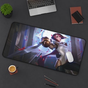 Fiora League of Legends Mouse Pad League of Legends  League of Legends Desk Mat Gamer Room Decor Gift For LoL Gamer Gaming Mouse Pad