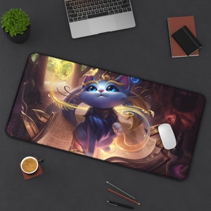 Yuumi League of Legends Mouse Pad League of Legends  League of Legends Desk Mat Gamer Room Decor Gift For LoL Gamer Gaming Mouse Pad