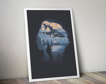 The Last Of Us Poster The Last Of Us  Owen at the Aquarium  Adventure Print Gaming Poster Gamer Room Decor Gaming Print Gaming Art