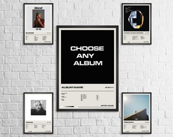Custom Album Poster Album Cover Posters Request Your Own Album Choice Album Poster Wall Art Print for Music Lovers Customizable Home Decor
