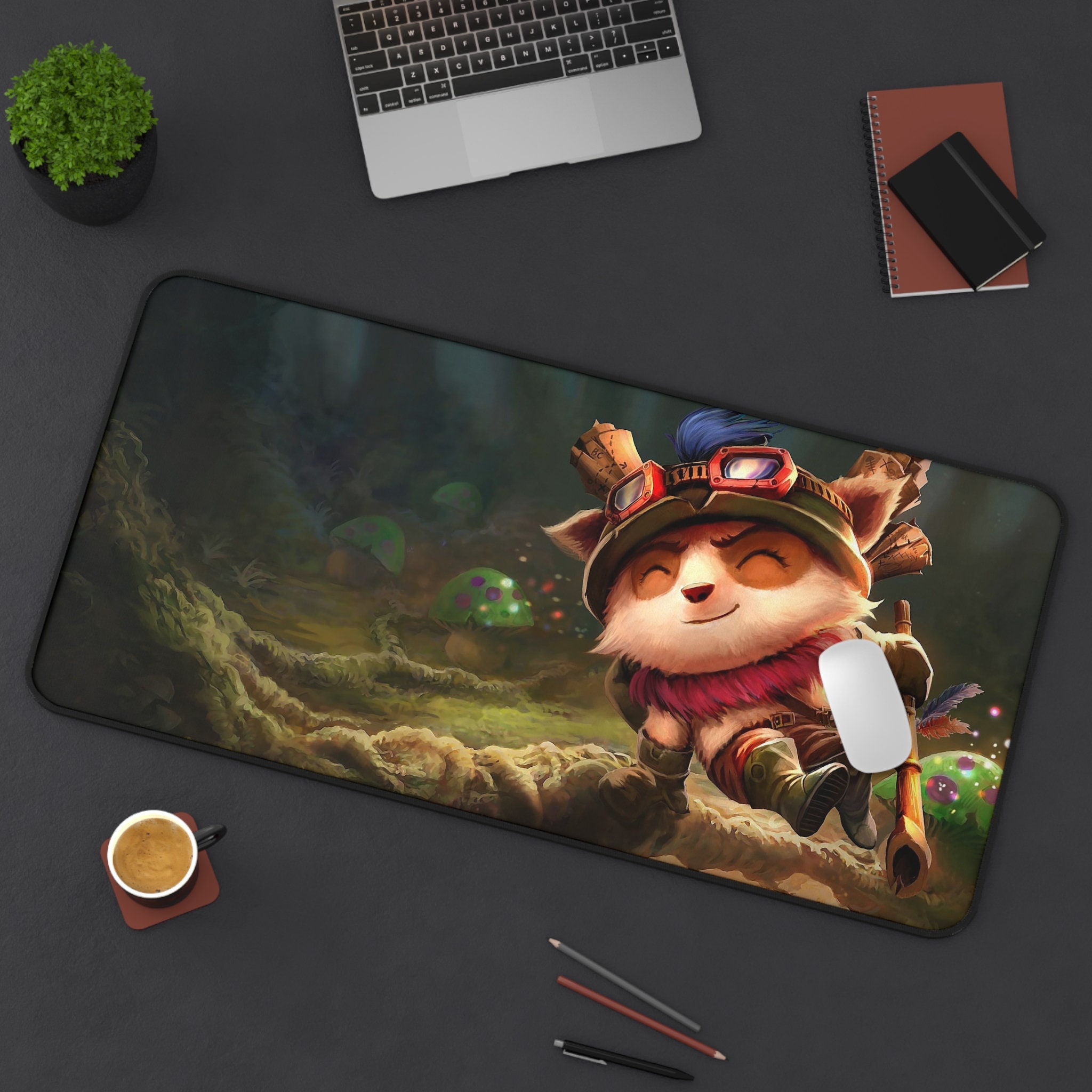 Teemo League of Legends Mouse Pad League of Legends  League of Legends Desk Mat Gamer Room Decor Gift For LoL Gamer Gaming Mouse Pad