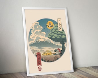 Studio Ghibli Poster Totoro Poster Spirited Away Poster Howl's Moving Castle Poster Kiki's Art Studio Ghibli Art Print SG - 11