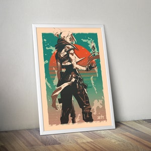 Jett Valorant Poster Valorant Valorant Poster Gamer Room Decor Gift For Valorant Gamer Gift For Boyfriend