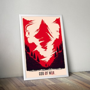God of War Game Art God of War Poster Video Game Art Gaming Poster Gamer Room Decor Gaming Print Gaming Art