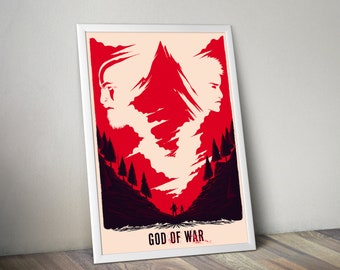 God of War Game Art God of War Poster Video Game Art Gaming Poster Gamer Room Decor Gaming Print Gaming Art