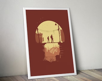 The Last Of Us Poster The Last Of Us  Planking along  Joel and Ellie  Adventure Print Gaming Poster Gamer Room Decor Gaming Print Gaming Art